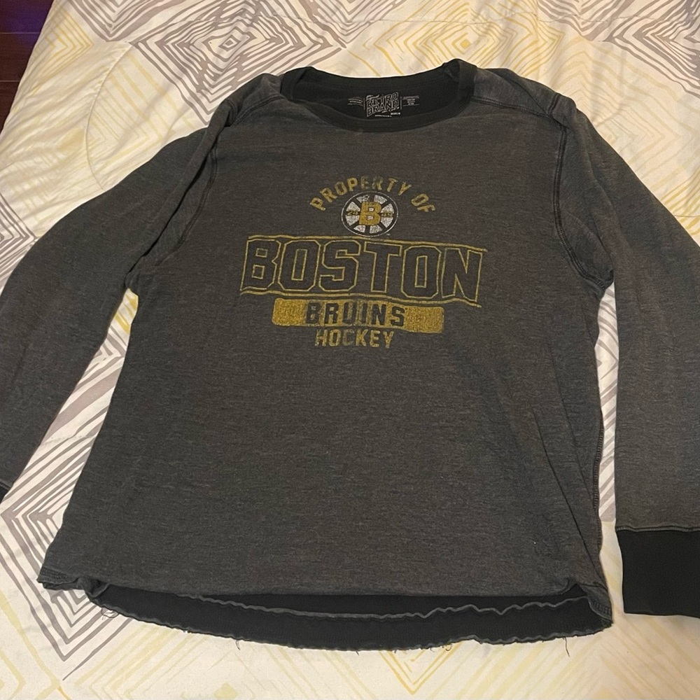 Boston Bruins Large Long Sleeve Shirt - Gray